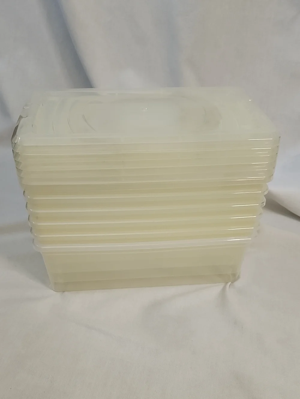 Clear Plastic Storage Containers - Set of Stackable Lids